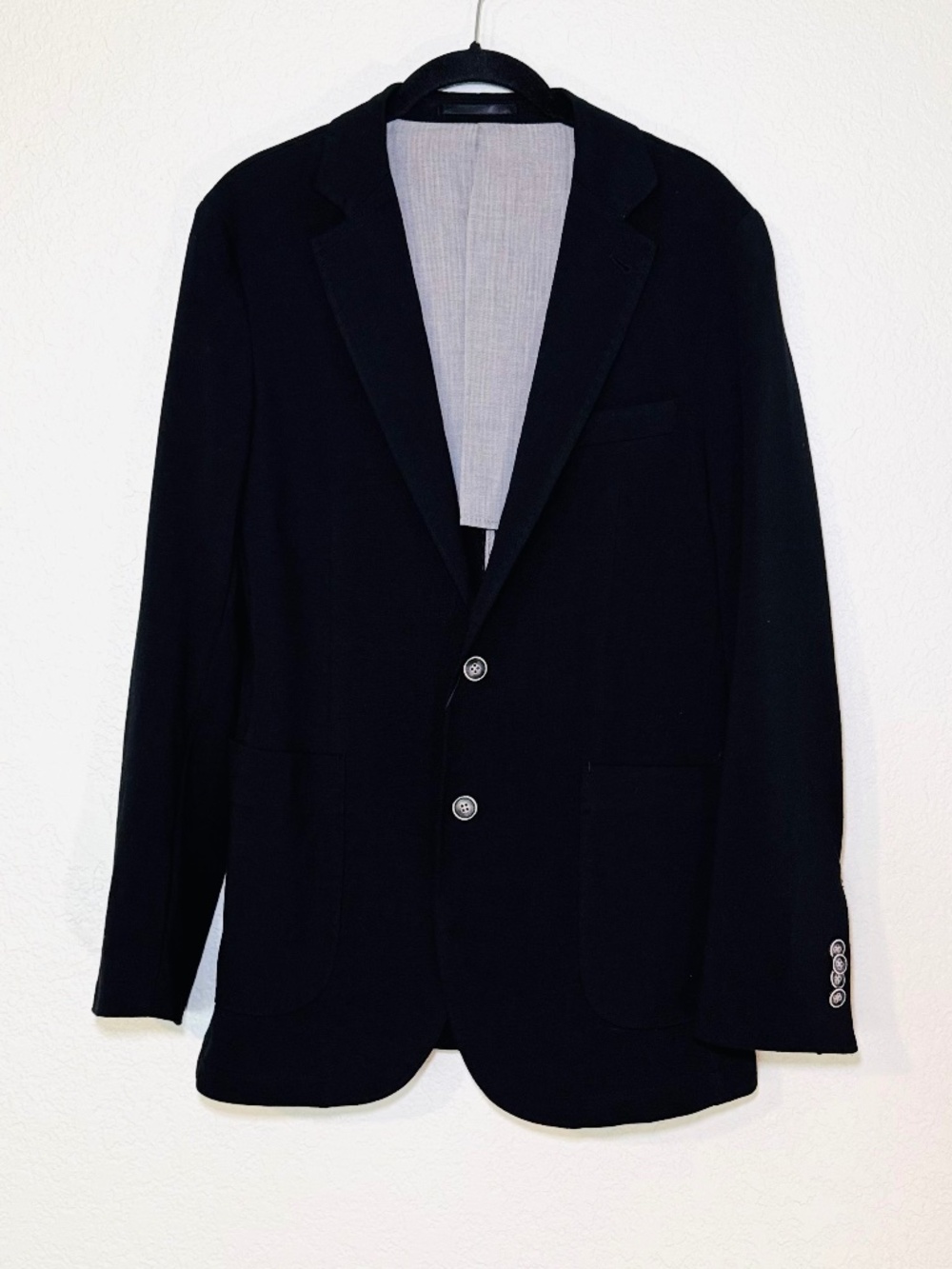 Rye 51 The Air Blazer Mens 48 Black 100% Cotton Quality Interview Date Night New